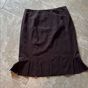 Grace Elements Brown Pleated Pencil Skirt for Work